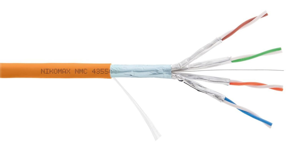 Кабель витая пара F/FTP 6a кат. 4 пары NikoMax NMC 4355C-OR