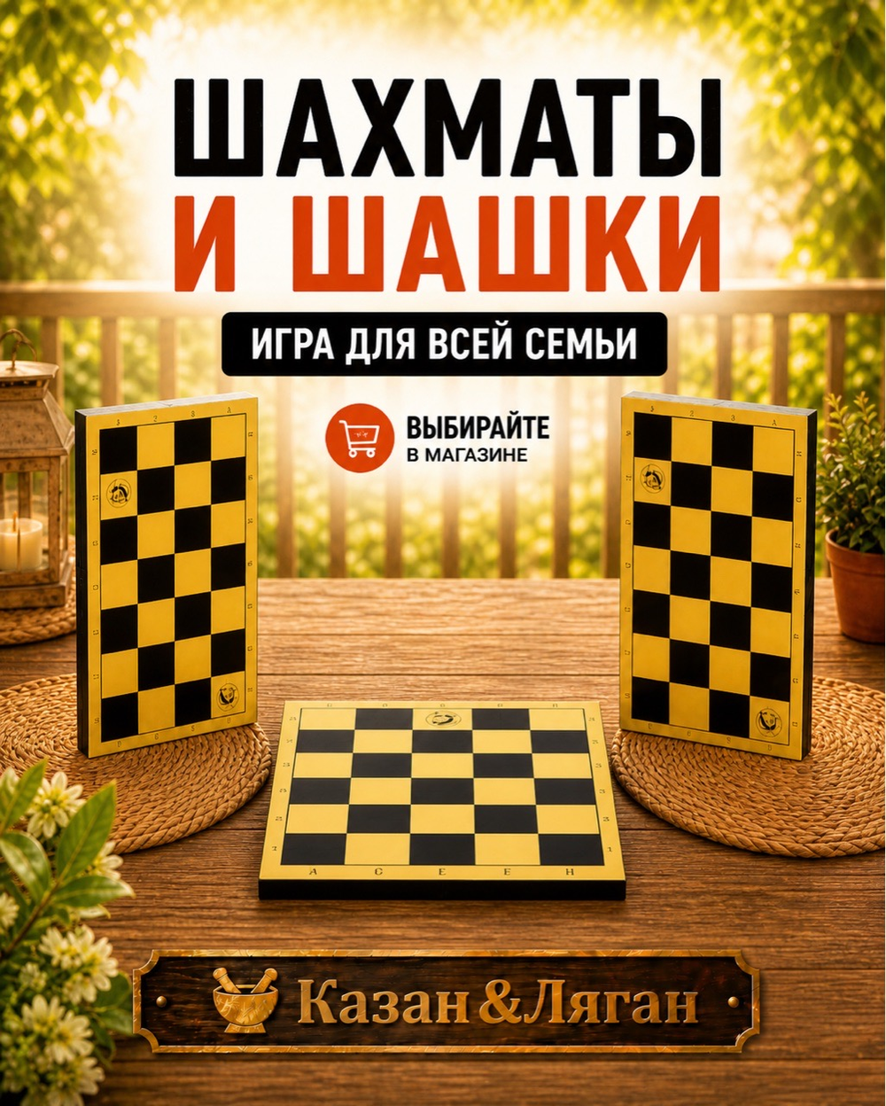 Шашки+Шахматы «Айвенго» малые