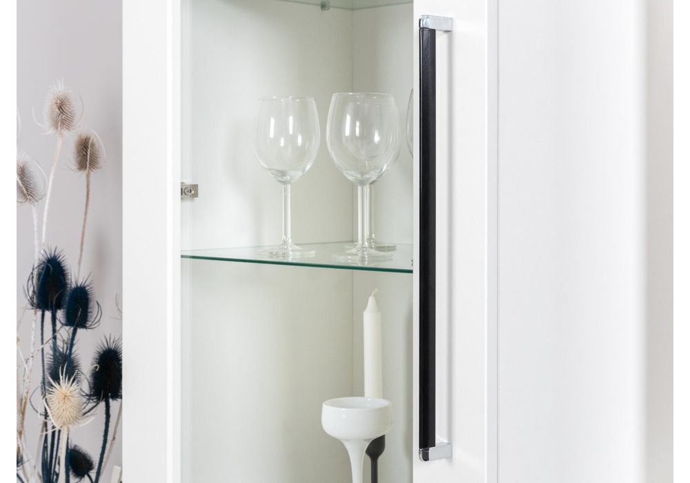 Витрина Вестра белый шагрень