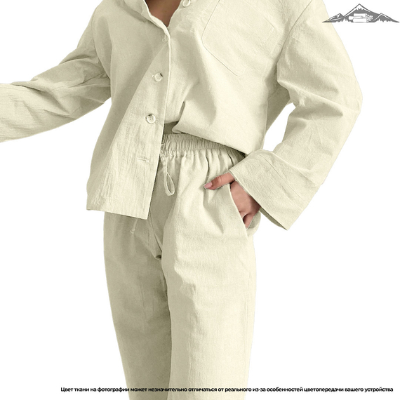 Вареный (стираный) хлопок, цв.Молочно-кремовый | ш.250 см | 145 г/м² | хлопок-100%