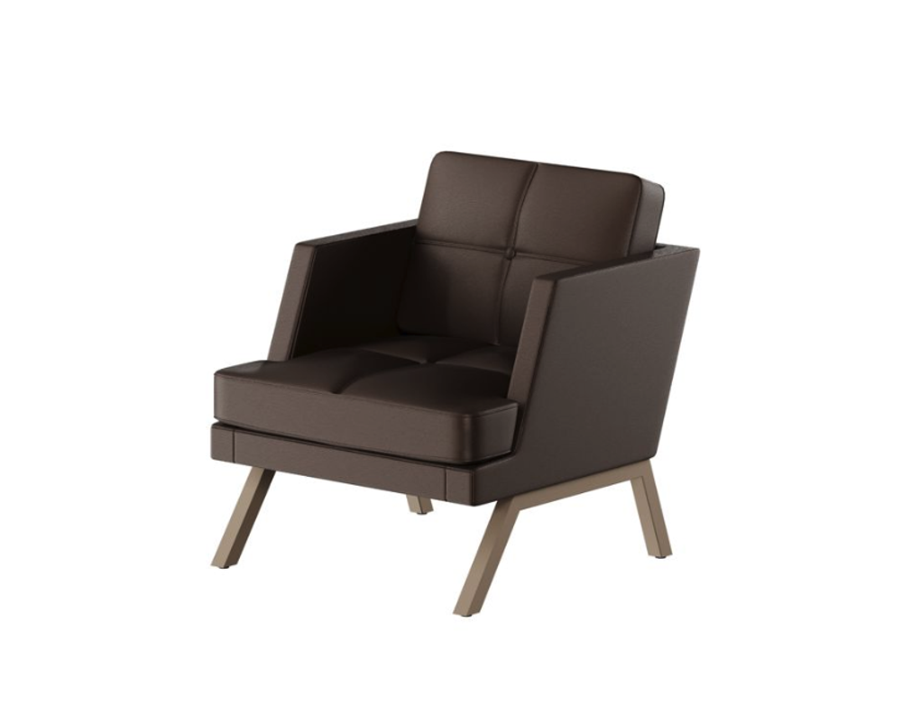 Мягкое кресло с декором из пуговиц ALDB-01L АЛДО