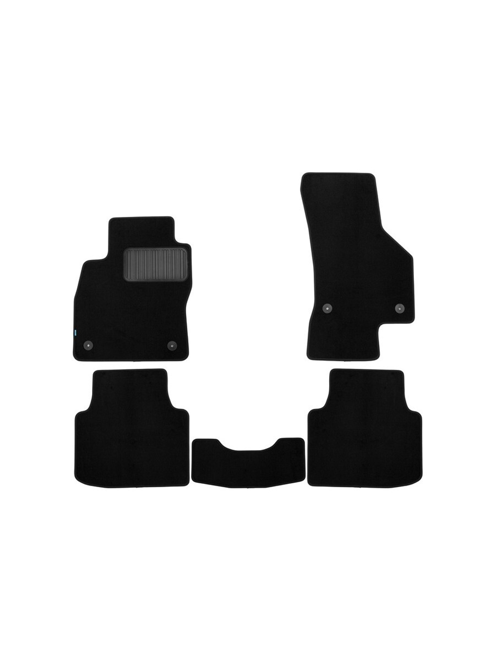 Коврики в салон для SKODA Superb, 2015-2019, 2019-, седан, 5 шт. (текстиль) KLEVER03451822110KH