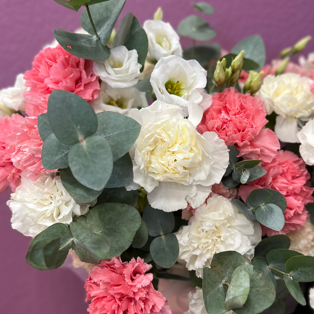 Коробка цветов "Мягкий тон" #70