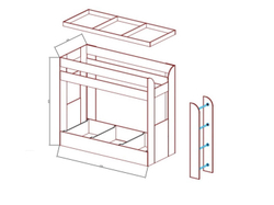 Карамель 75 кровать-диван Ясень Анкор Светлый / Бодега Темный / Ткань Латте