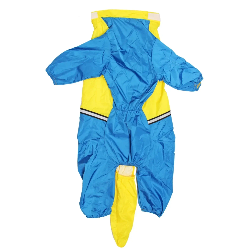 Дождевик для крупных пород собак «KOMFORT», цвет жёлто - голубой, р 5XL