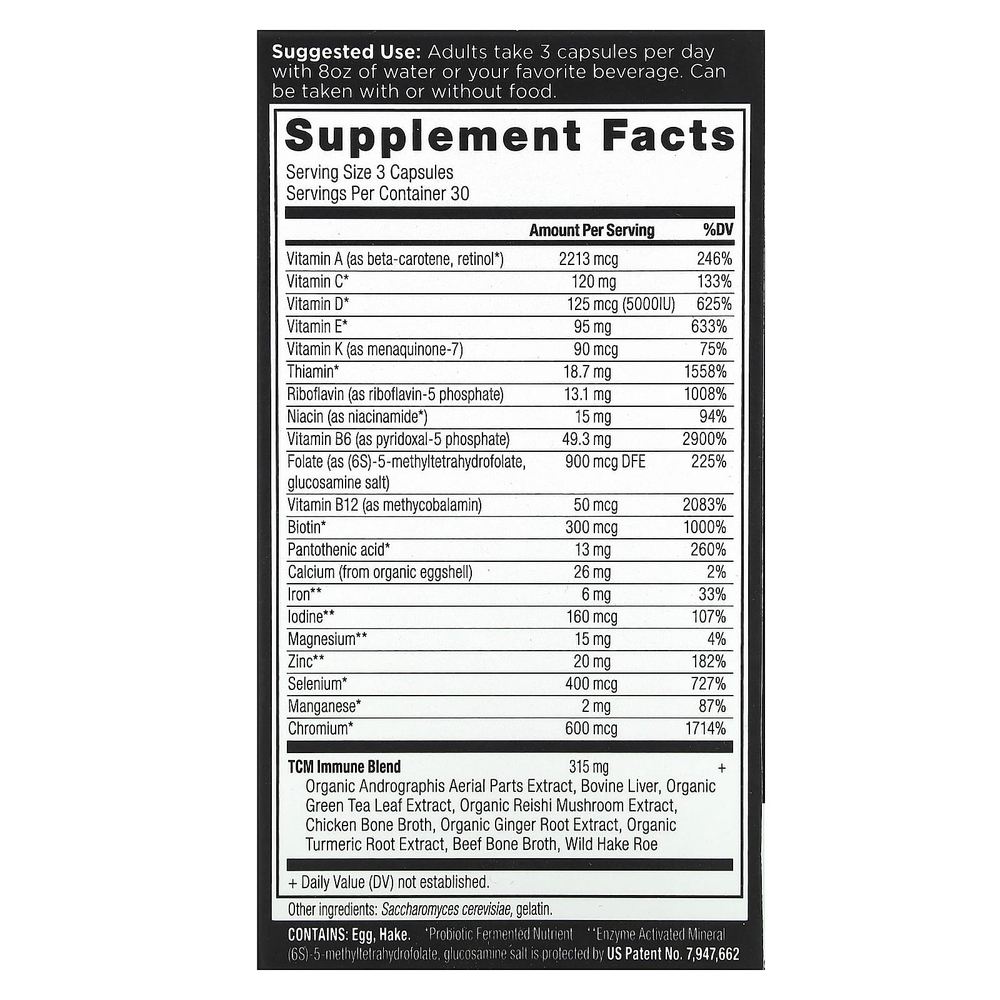 Ancient Nutrition, Ancient Multi, для иммунитета, 90 капсул