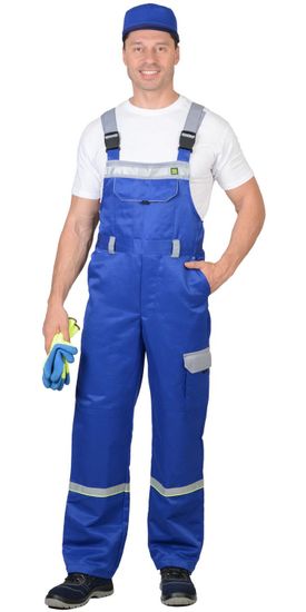 Костюм "Сириус-Практик" полукомбинезон (василек/с.серый)