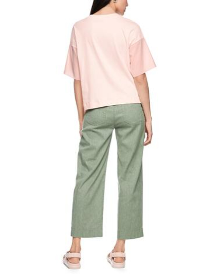 Marc Cain Футболка свободного кроя с полупрозрачными рукавами