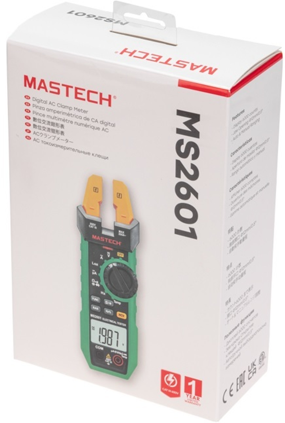 Токовые клещи  Mastech MS2601