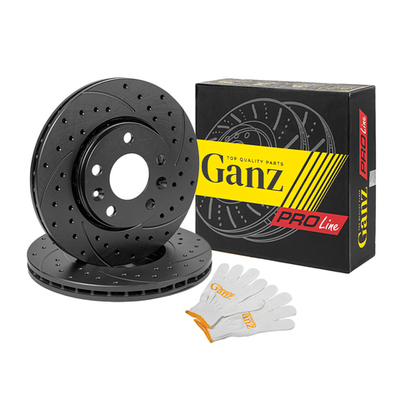 Диск тормозной GANZ передний перфорированный PRO-Line с покрытием (комплект - 2 шт) RENAULT Duster / Megane III / Fluence / Vent D=280mm Арт.: GIJ10009S