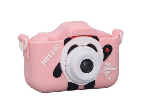 Детский фотоаппарат с селфи камерой Панда, цвет розовый