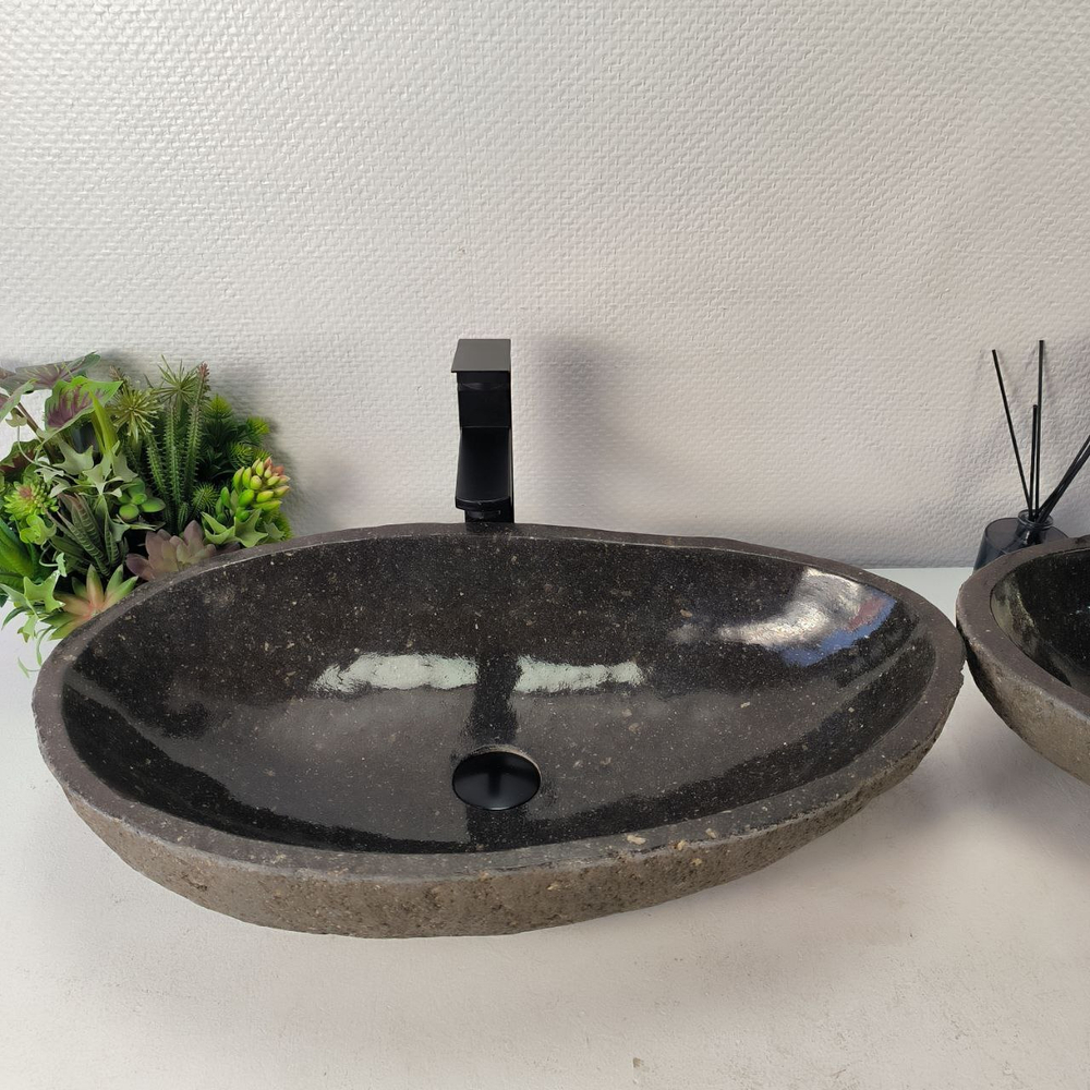 Раковина из речного камня ПАРА! RS-65341 64*38*15 0866