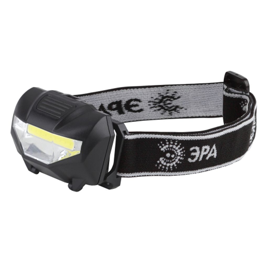 Фонарь налобный светодиодный ЭРА GB-501 Блэкджек на батарейках мощный яркий 3 режима черный | Налобные фонари