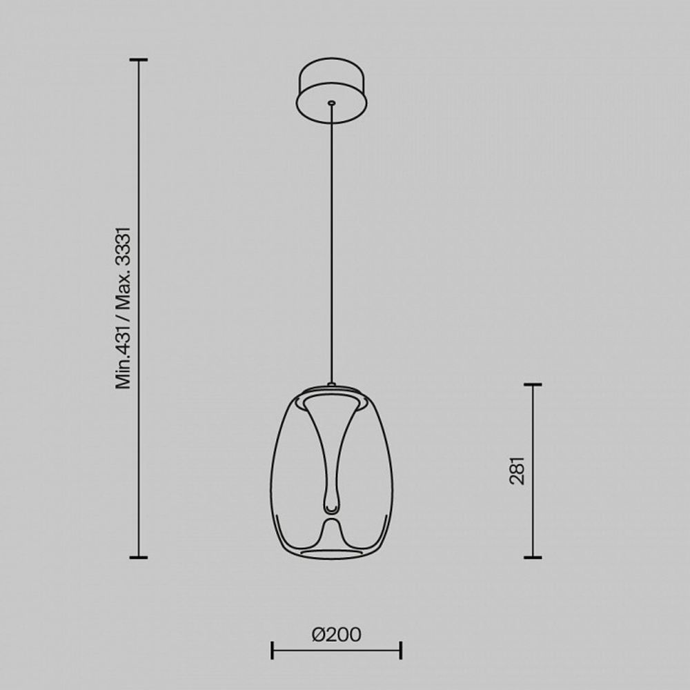 Подвесной светильник Maytoni Splash MOD282PL-L8G3K