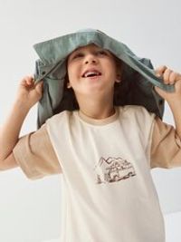 Футболка оверсайз "Дом на колесах" с принтом