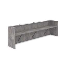 1КР-КЛ.202.1 Комплект Ресепшн с фартуком HPL (3854*749*1149) (с подсветкой)