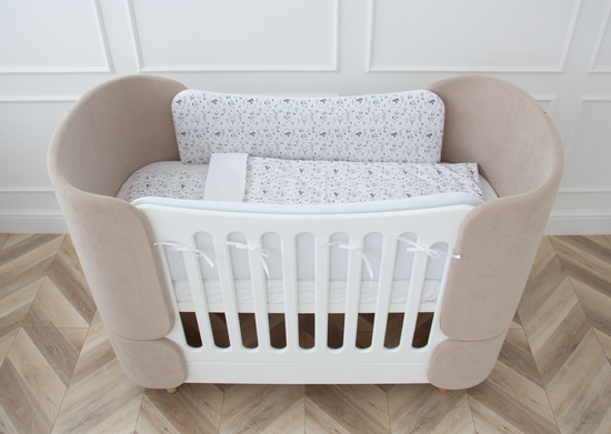 Мягкие бортики для кроватки KIDI soft "Зверушки" (сатин)