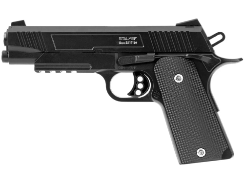 Пистолет пневматический Stalker SA1911M Spring (Colt1911 Rail), к.6мм (SA-130711911M)