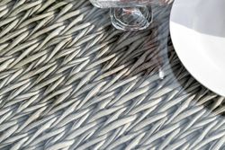 "Капучино" лаунж-зона из искусственного ротанга (гиацинт), цвет серый