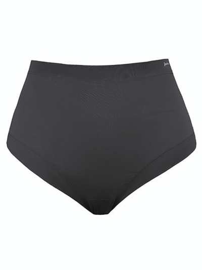 Набор из 2 хлопковых высоких +size трусиков-слип Esencial (Размер: XXL) (Цвет: черный)