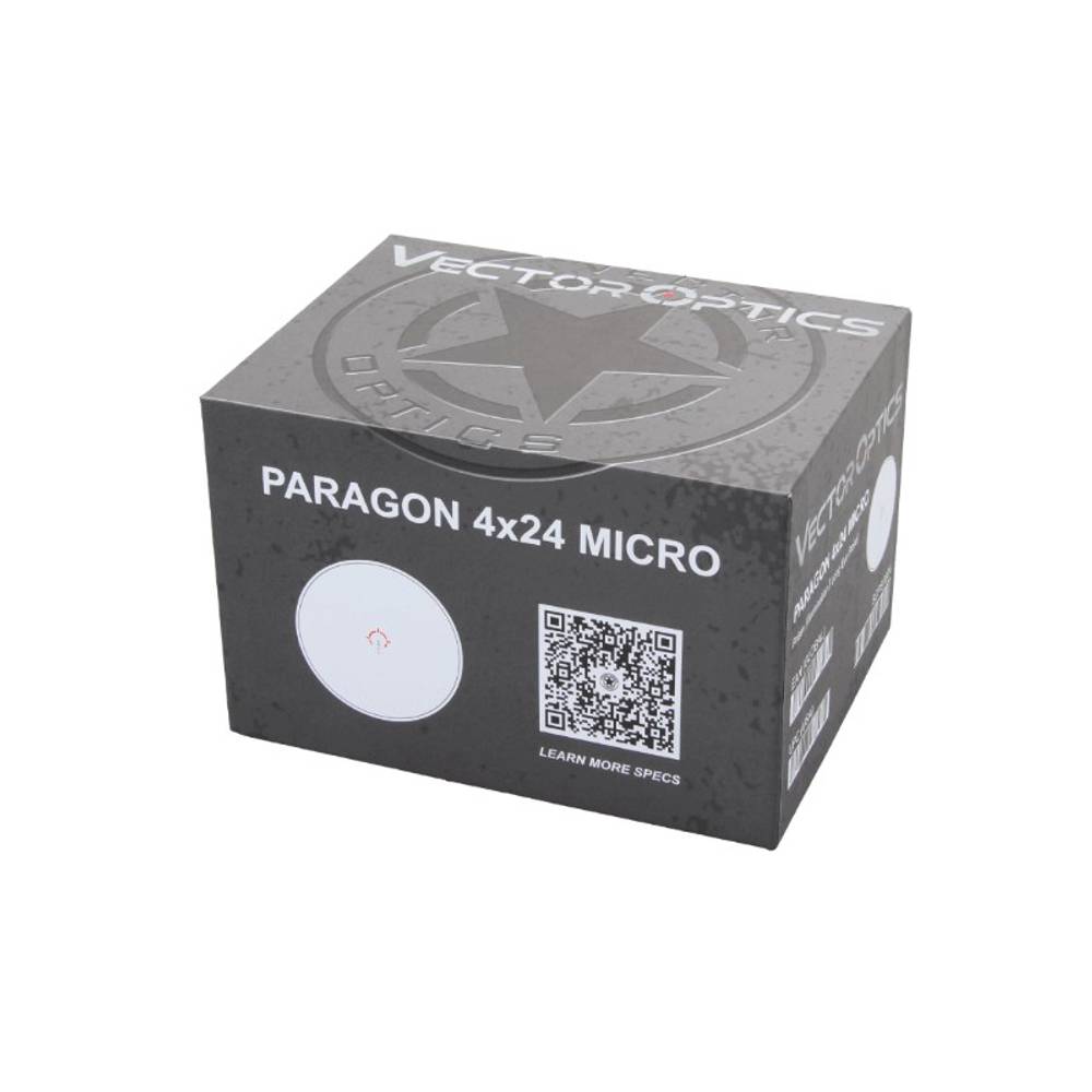 Призматический прицел Vector Optics Paragon 4x24 Micro Prism (закрытый, объектив 24мм, 1 МОА, метка баллистическая красная, picatinny/weaver, IP67)