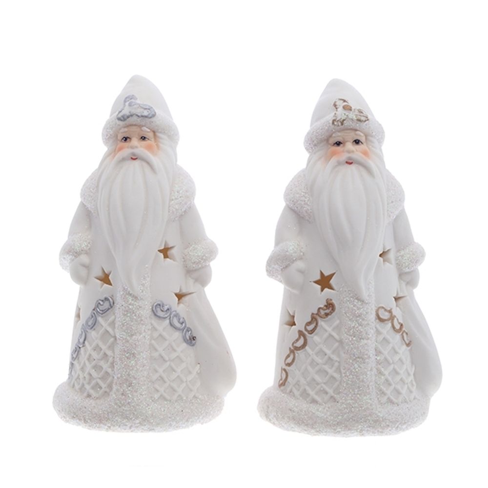 GAEM Фигурка декоративная "Санта" с подсветкой (2xLR44), L6, L6,5 W6 H12 см, 2в.