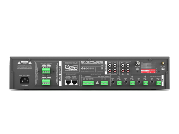 CVGAUDIO MDA-4120 профессиональный матричный четырехзонный микшер-усилитель, мощность 4х120W/100V