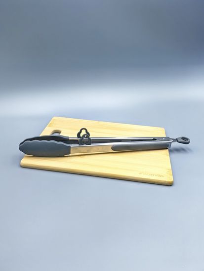 Щипцы силиконовые 30,5 см. Kamille КМ 7512 с ручками из нержавеющей стали