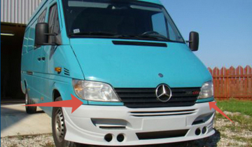 Нижние реснички под фары для Mercedes Sprinter W901-W905