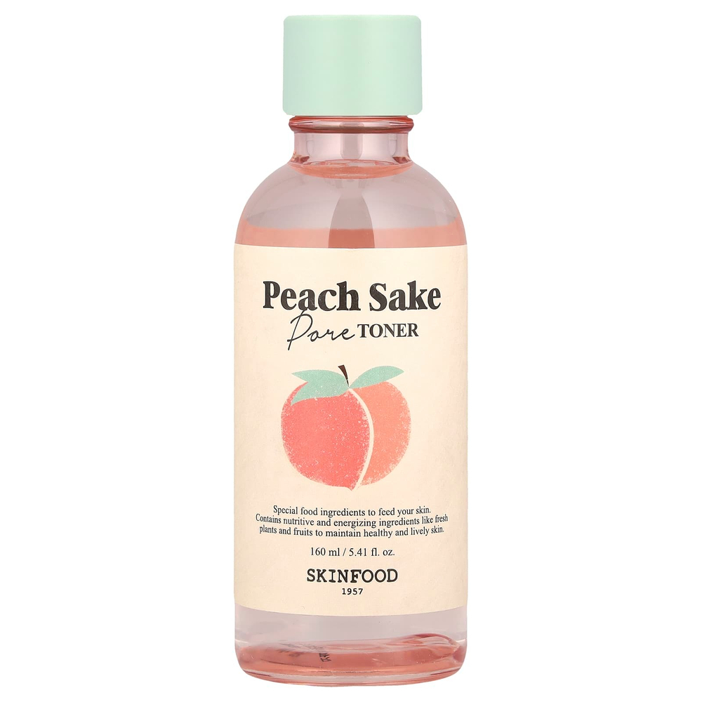 SKINFOOD, Тоник для пор с персиком, саке, 160 мл (5,41 жидк. Унции)