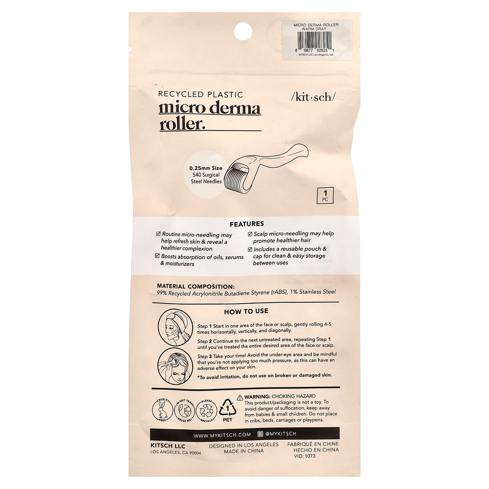 Kitsch, микроролик для кожи, теплый серый, 1 шт.