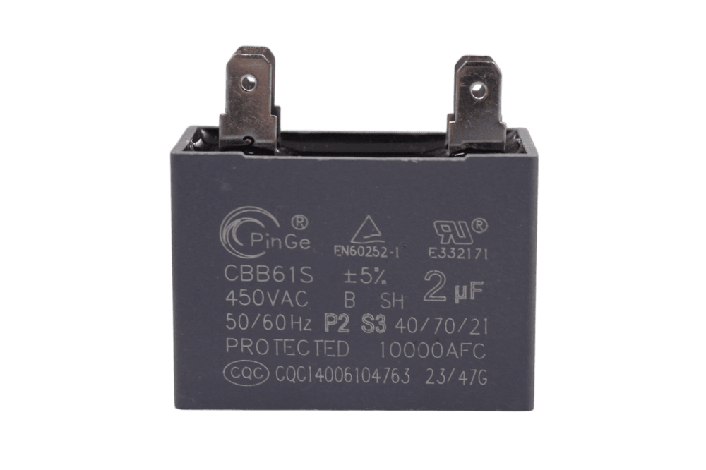 Конденсатор электродвигателя CBB61S 2uF/450V мобильного кондиционера Electrolux EACM-12 MQ/N3