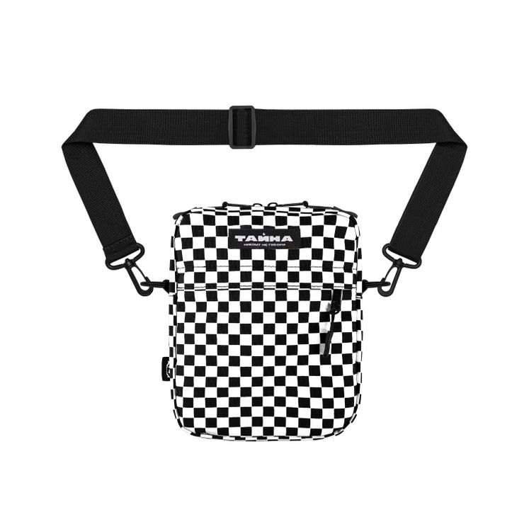 Сумка через плечо ТАЙНА черный/шашка белая