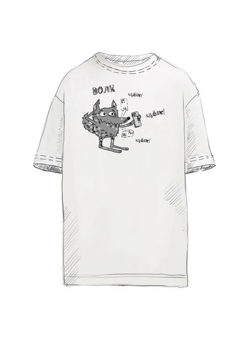 ФУТБОЛКА РЕНА МОЛОЧНЫЙ ВОЛК ЩЕЛК