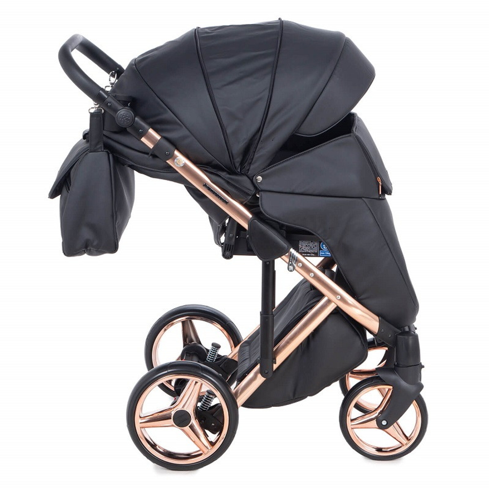 Детская коляска Adamex Chantal Star Collection 2 в 1 STAR101 черный+розовый