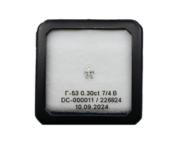 Бриллиант (груша 6.40 х 3.70 мм, 0.30 ct, 7/4)