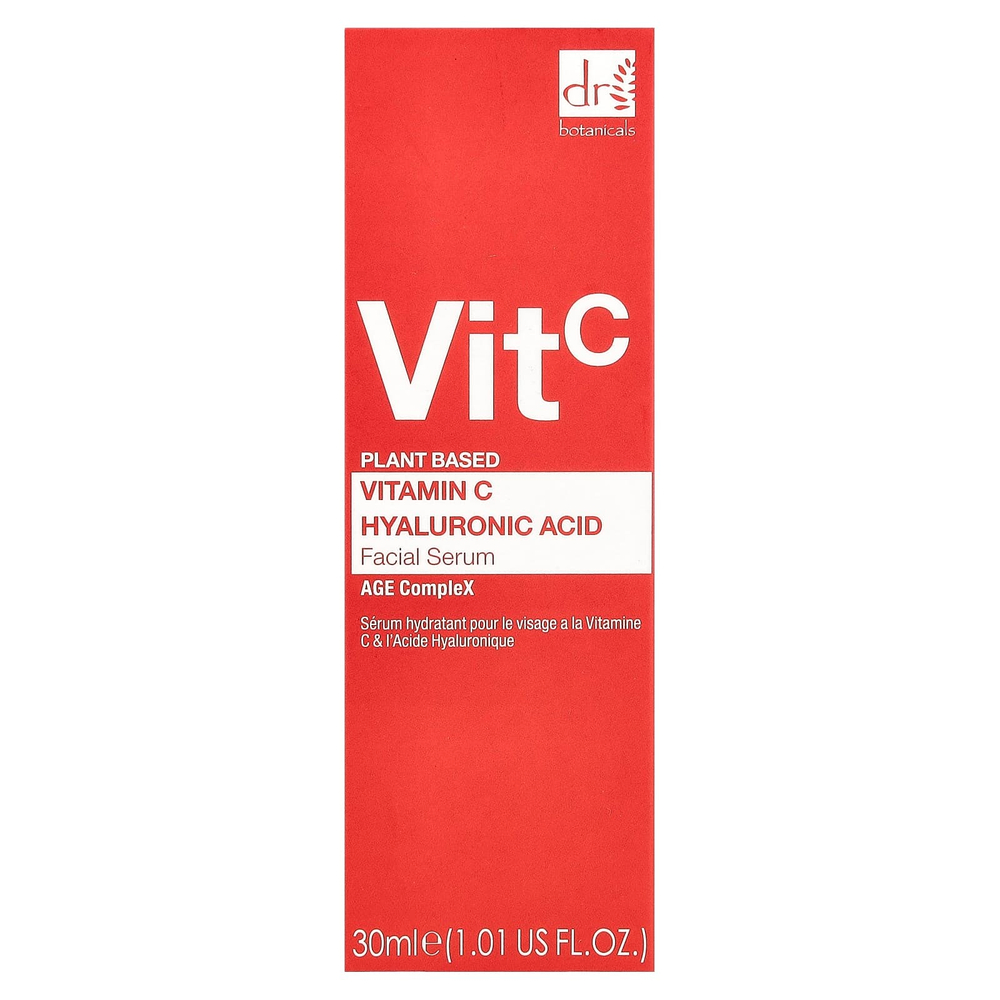 Dr. Botanicals, сыворотка для лица с витамином C и гиалуроновой кислотой, 30 мл (1,01 жидк. унции)