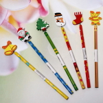 Карандаш чернографитный «Новогодняя сказка - Пружинки», микс