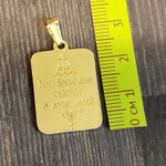 Нательная именная икона святой Валерий с позолотой