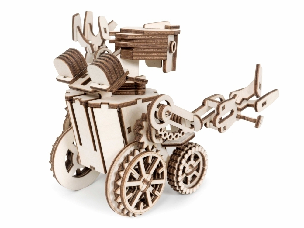 Конструктор 3D деревянный подвижный Lemmo Робот Макс