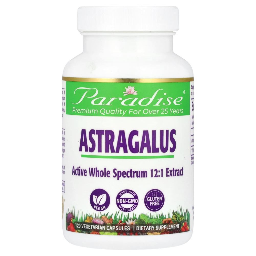 Paradise Herbs, Астрагал, 120 вегетарианских капсул (250 мг на капсулу)