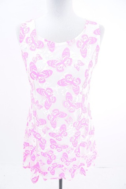 Платье AScool белое "с яркими бабочками" 42 размер, новое