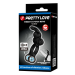 Черное вибрирующее кольцо с металлическими шариками Yusuf