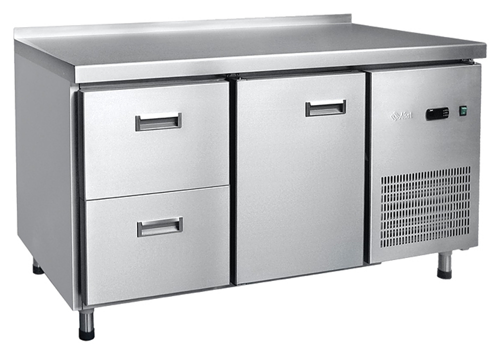 Стол холодильный Abat СХС-70-01 (1 дверь, 2 ящика, борт)