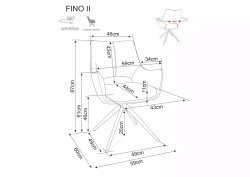 Стул SIGNAL FINO II Noelle 30 бежевый/черный, поворотный