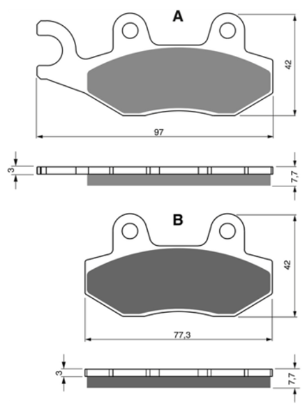 Колодки тормозные Goldfren 002 AD