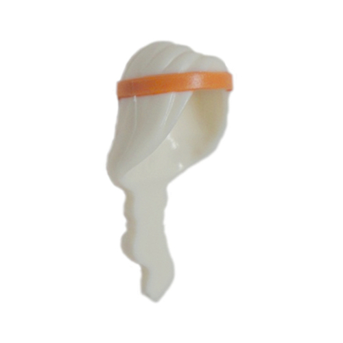 длинные волосы с повязкой 16691pb01 White