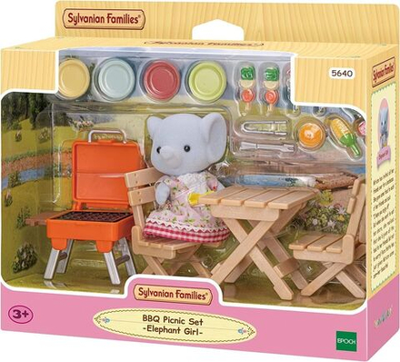 Игровой набор Sylvanian Families - Elephant Girl - Пикник с барбекью для друзей - Сильвания Фэмили 5640