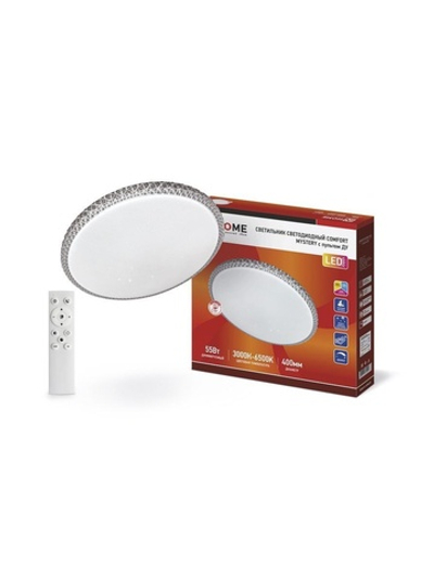 Светильник светодиодный COMFORT MYSTERY 55Вт 3000-6500К 4400лм 230В 400х70мм с пультом ДУ IN HOME 4690612034904