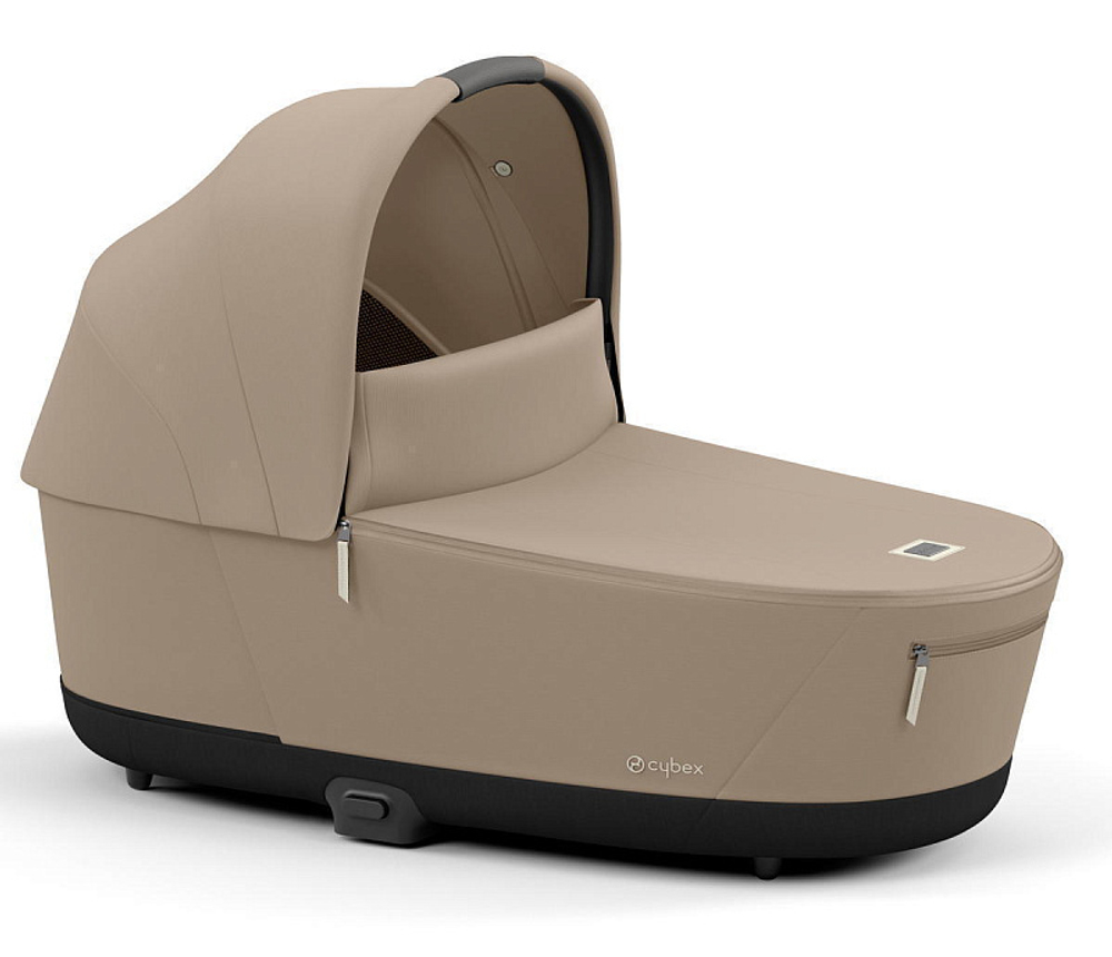 Коляска 3 в 1 Cybex Priam IV Matt Black complete и автокресло Aton S2 i-Size Moon Black Cozy Beige